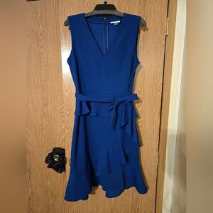 Calvin Klein Royal Blue Asymmetrical Dress